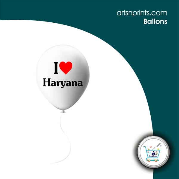 I LOVE Haryana custom printed Ballons by HaryanaArtsnptints
