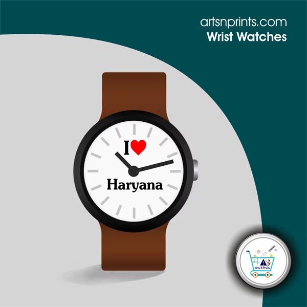 I LOVE Haryana custom promotion wrist watches by HaryanaArtsnprints