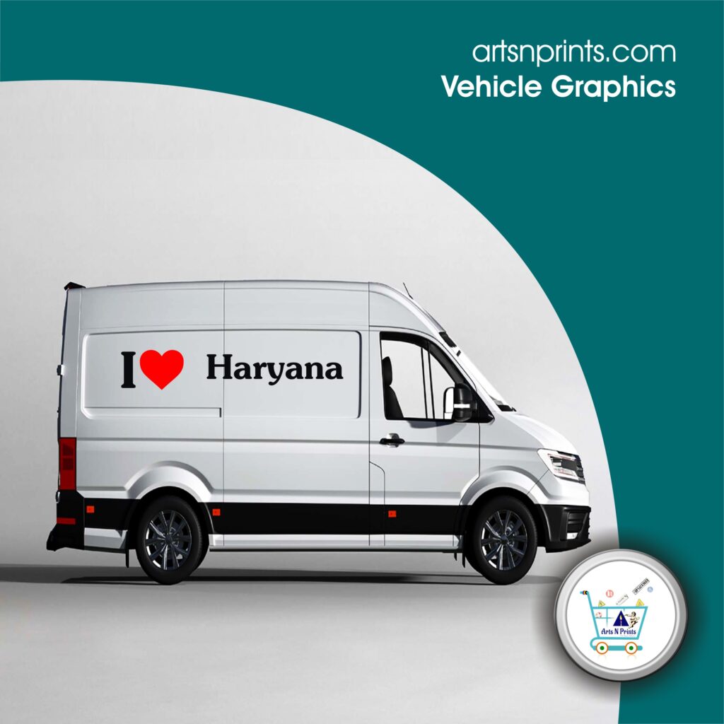 I LOVE Haryana custom vinyl sticker for vehicle by HaryanaArtsnprints