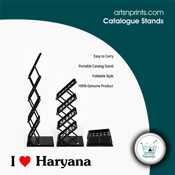 I LOVE Haryana foldable book catalogue stands by HaryanaArtsNprints.