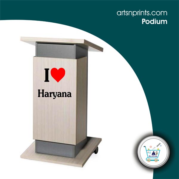 I LOVE Haryana lectren podium by HaryanaArtsNprints