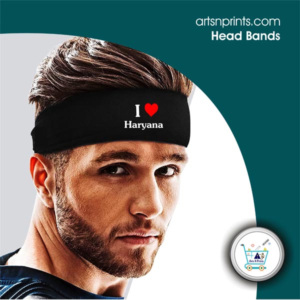 I LOVE Haryana printed custom head bands by HaryanaArtsnprits
