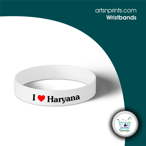 I LOVE Haryana silicon hand wristbands by HaryanaartsNprints