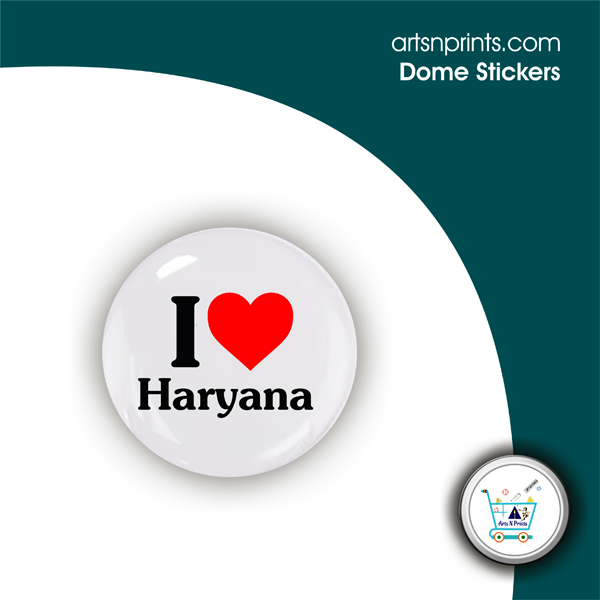 I love HARYANA customised dome epoxy stickers by artsNprints